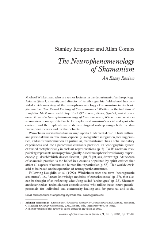 (PDF) Stanley Krippner and Allan Combs, The Neurophenomenology of ...