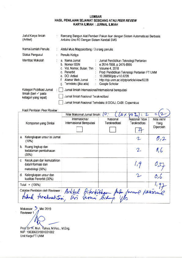 (PDF) Rancang Bangun Alat Pemberi Pakan Ikan Dengan Sistem Automatisasi