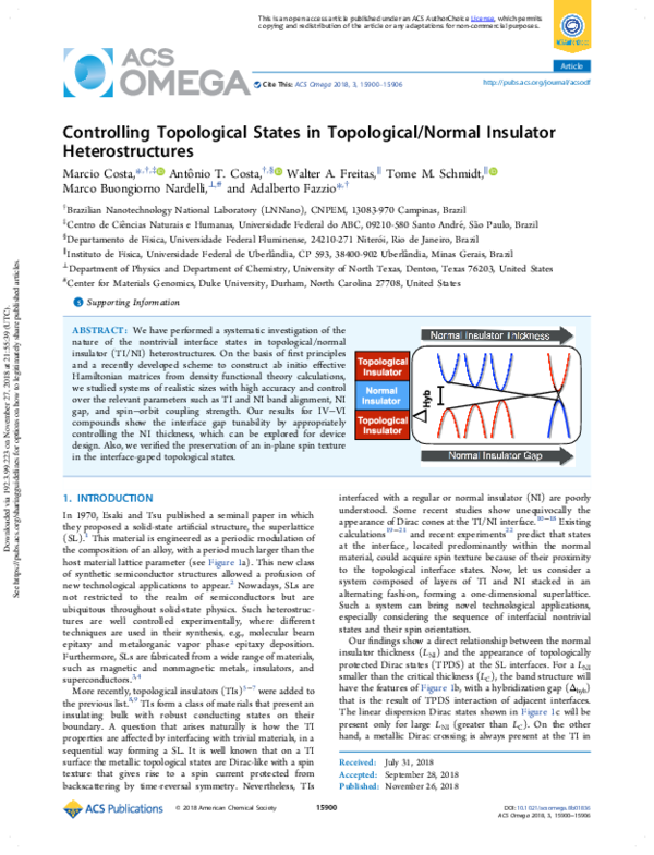 (PDF) Controlling Topological States in Topological/Normal Insulator ...
