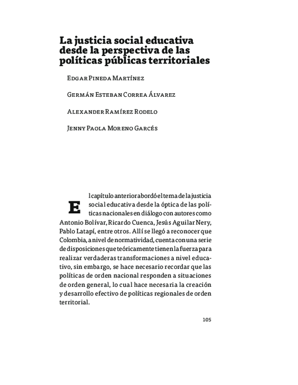 (PDF) La justicia social educativa desde la perspectiva de las ...