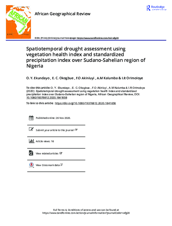 (PDF) Spatiotemporal drought assessment using vegetation health index ...