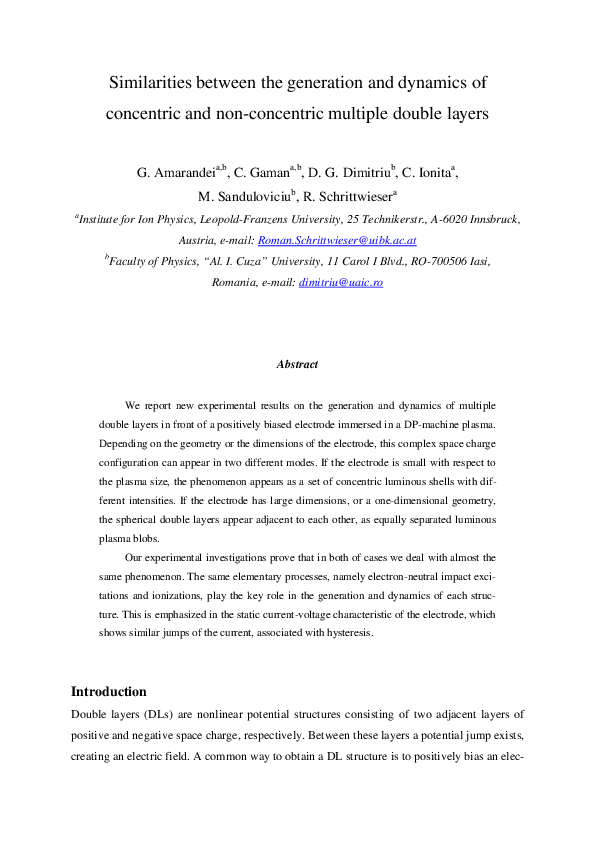 (PDF) Similarities between the generation and dynamics of concentric ...