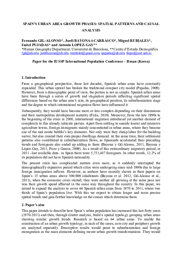 (PDF) Spain’s Urban Area Growth Phases: Spatial Patterns and Causal ...