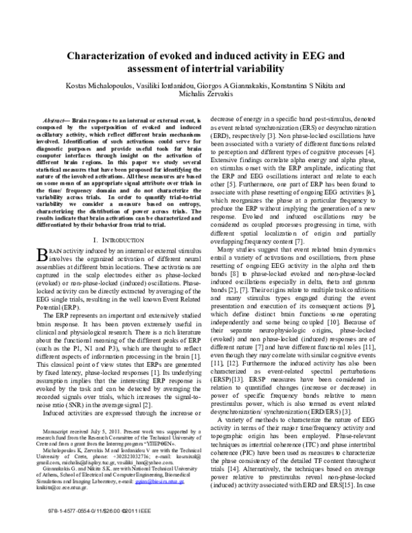 (PDF) Characterization of evoked and induced activity in EEG and ...