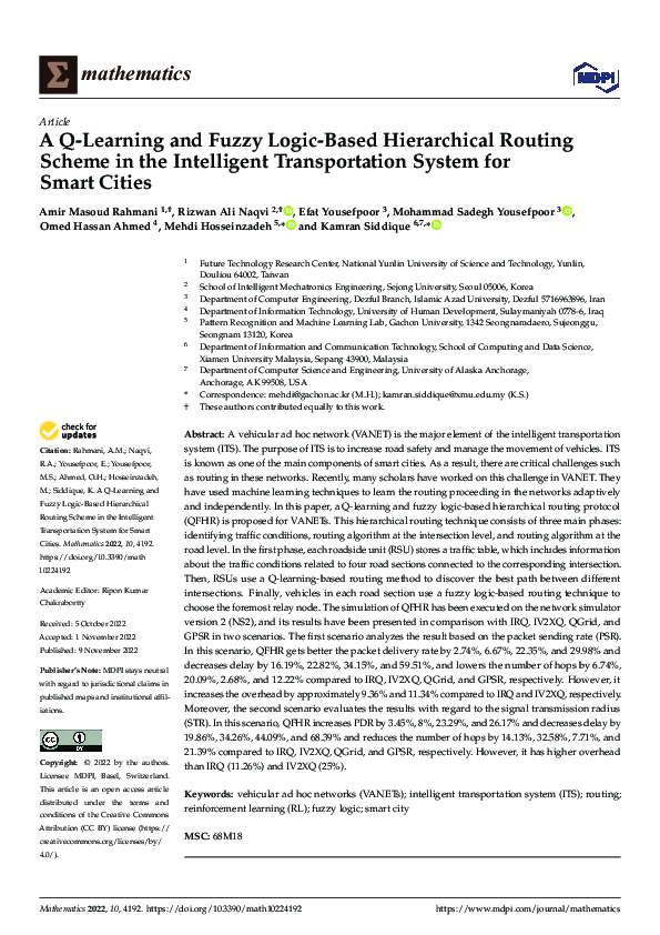 (PDF) A Q-Learning and Fuzzy Logic-Based Hierarchical Routing Scheme in ...