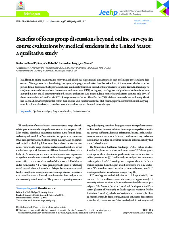 (PDF) Benefits of focus group discussions beyond online surveys in ...