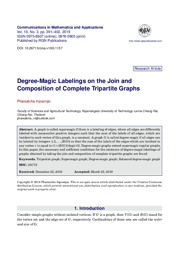 (PDF) Degree-Magic Labelings on the Join and Composition of Complete ...