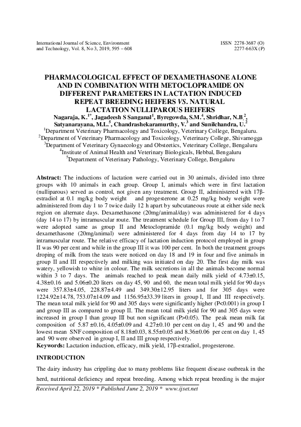 (PDF) Pharmacological Effect of Dexamethasone Alone and in Combination ...