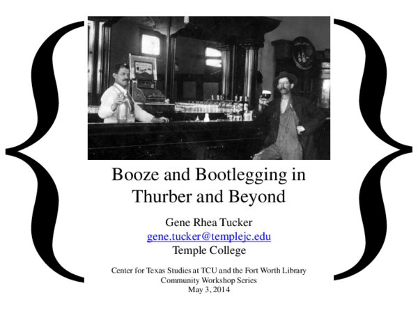 (PDF) Booze and Bootlegging in Thurber and Beyond