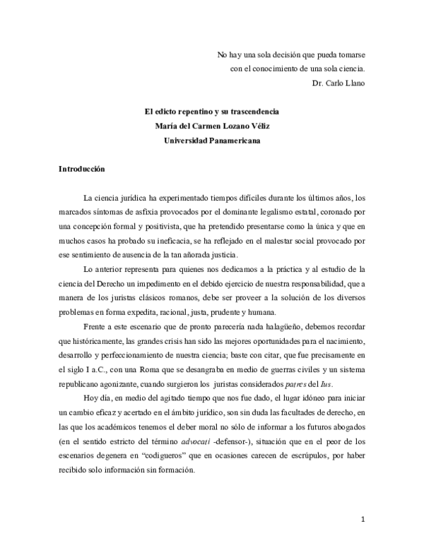 (PDF) Trascendencia del edicto repentino MLV