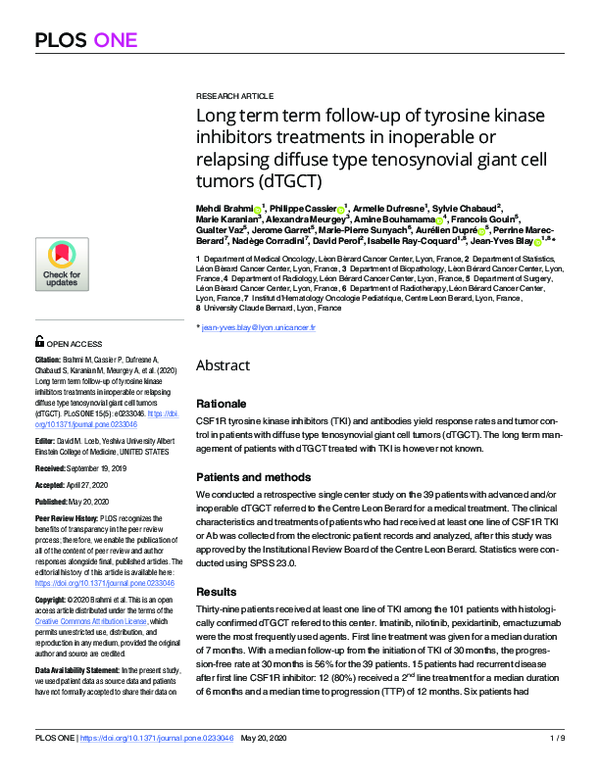 (PDF) Long term term follow-up of tyrosine kinase inhibitors treatments ...
