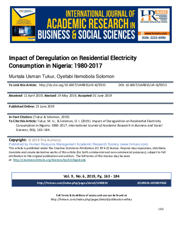 (PDF) Impact of Deregulation on Residential Electricity Consumption in ...