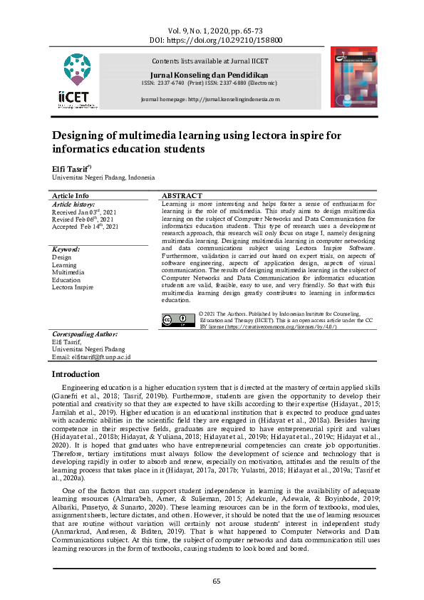 (PDF) Designing of multimedia learning using lectora inspire for ...