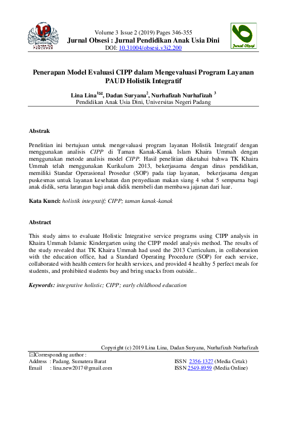 (PDF) Penerapan Model Evaluasi CIPP dalam Mengevaluasi Program Layanan ...