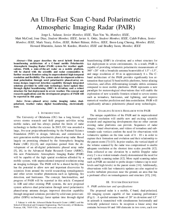 (PDF) An Ultra-Fast Scan C-band Polarimetric Atmospheric Imaging Radar ...