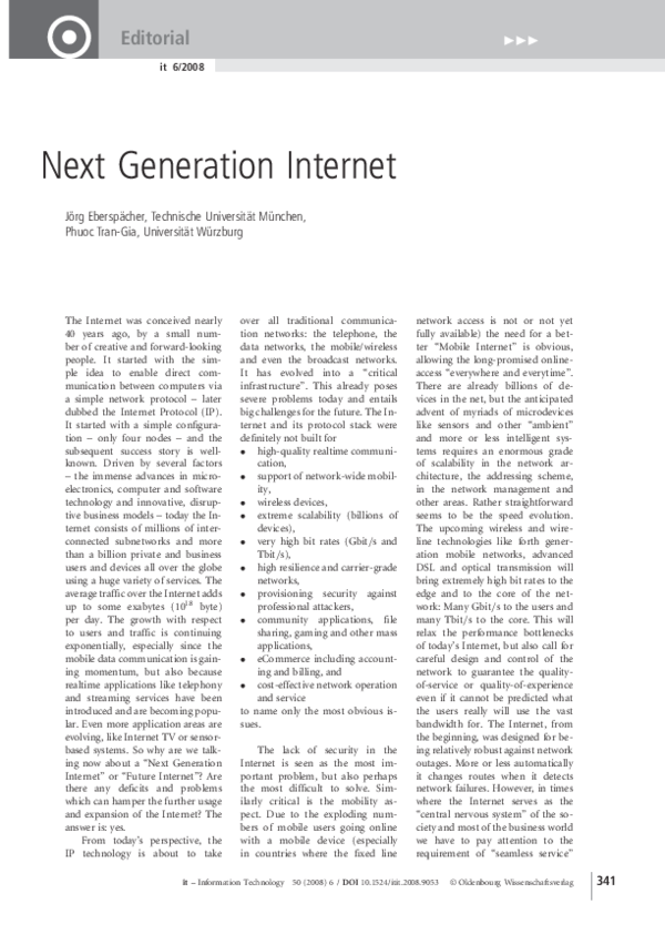 (PDF) Next Generation Internet