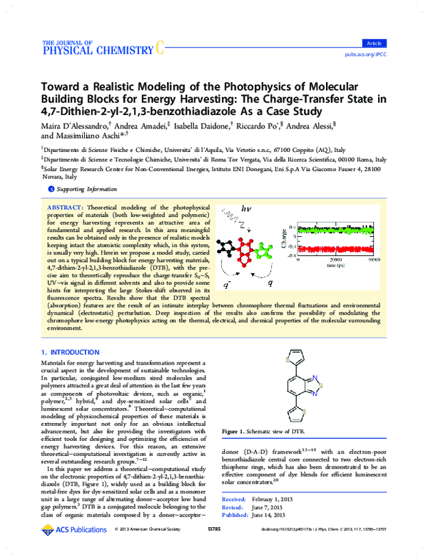 (PDF) Toward a Realistic Modeling of the Photophysics of Molecular ...