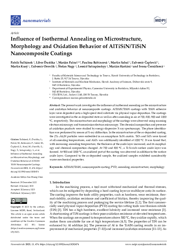 (PDF) Influence of Isothermal Annealing on Microstructure, Morphology ...