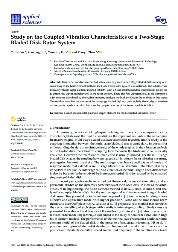 (PDF) Study on the Coupled Vibration Characteristics of a Two-Stage ...