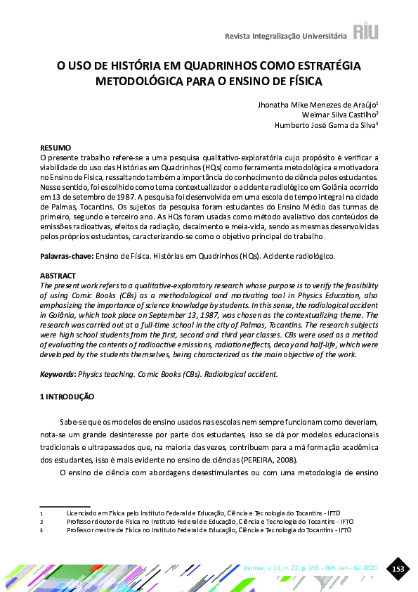 (PDF) O Uso De História Em Quadrinhos Como Estratégia Metodológica Para ...