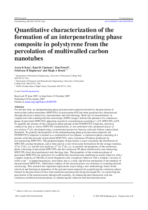 (PDF) Quantitative characterization of the formation of an ...