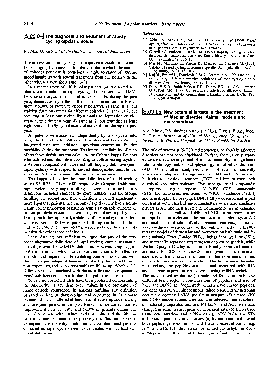 (PDF) New potential targets in the treatment of bipolar disorder