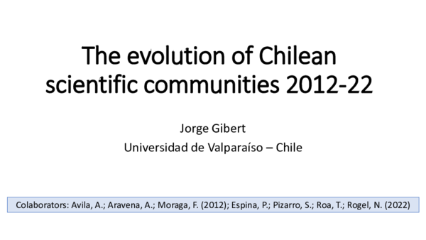 (PDF) Chilean scientific communities 2012-2022