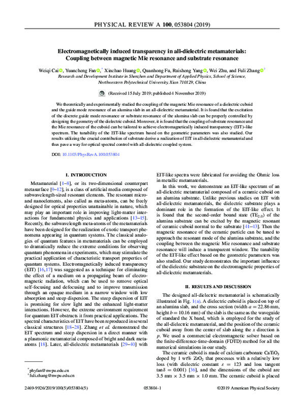 (PDF) Electromagnetically induced transparency in asymmetric double ...