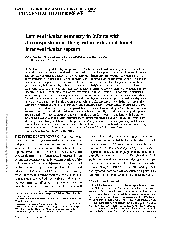 (PDF) Left ventricular geometry in infants with d-transposition of the ...