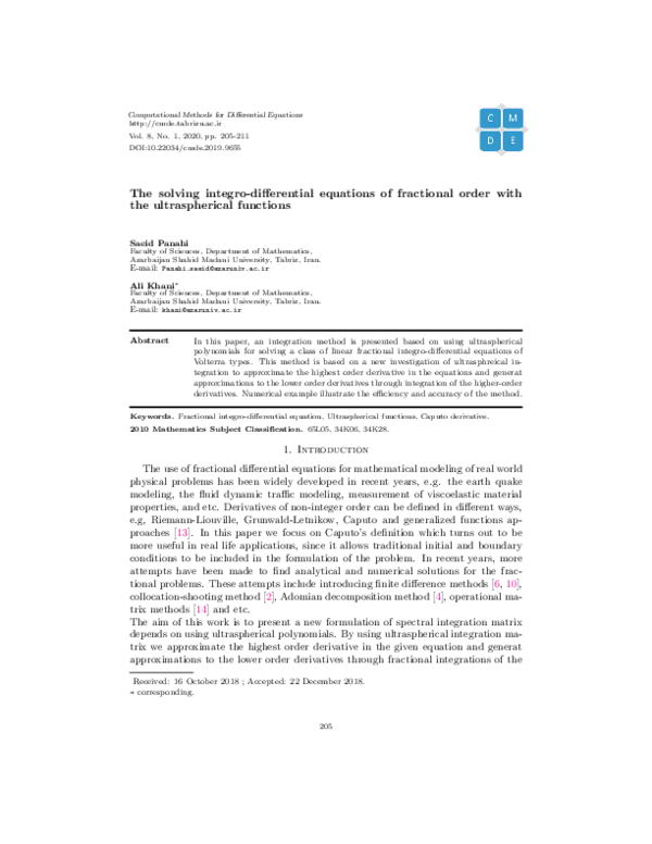 PDF) Application of Bessel functions for solving differential and