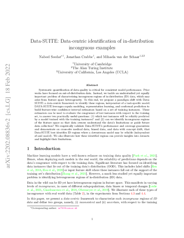 (PDF) Data-SUITE: Data-centric identification of in-distribution ...