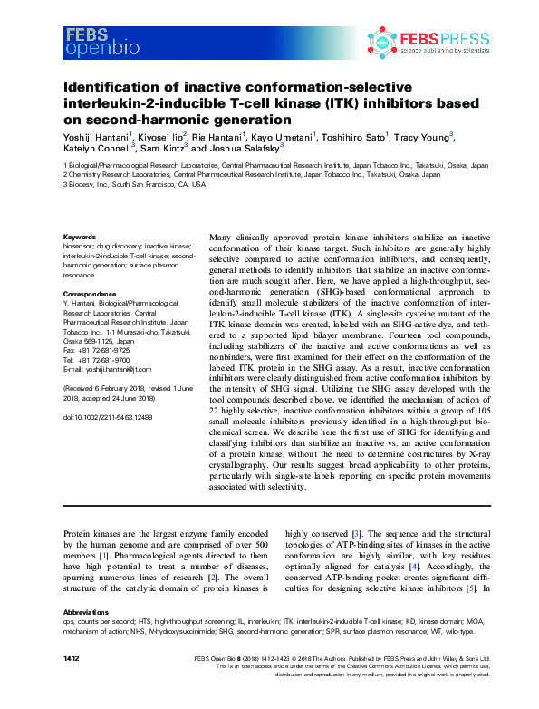 (PDF) Identification of inactive conformation‐selective interleukin‐2 ...