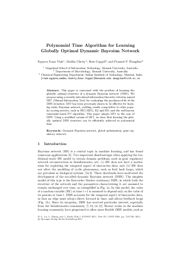 (PDF) Polynomial Time Algorithm for Learning Globally Optimal Dynamic ...