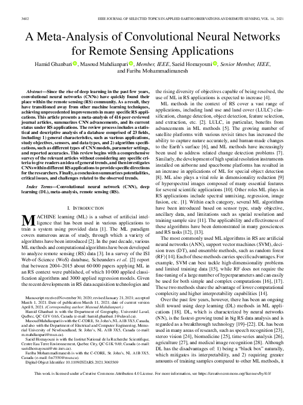 (PDF) A Meta-Analysis of Convolutional Neural Networks for Remote ...