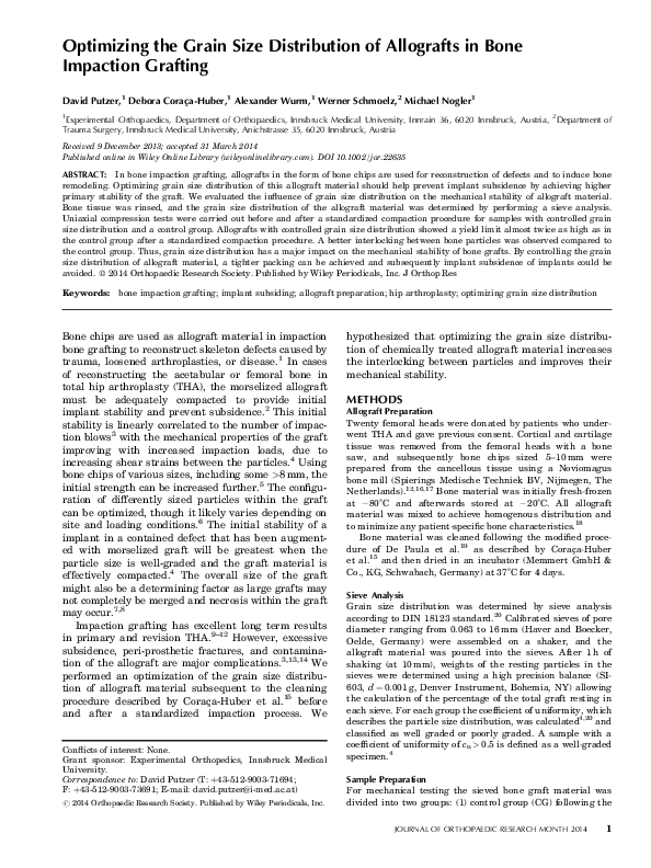(PDF) Optimizing the grain size distribution of allografts in bone ...