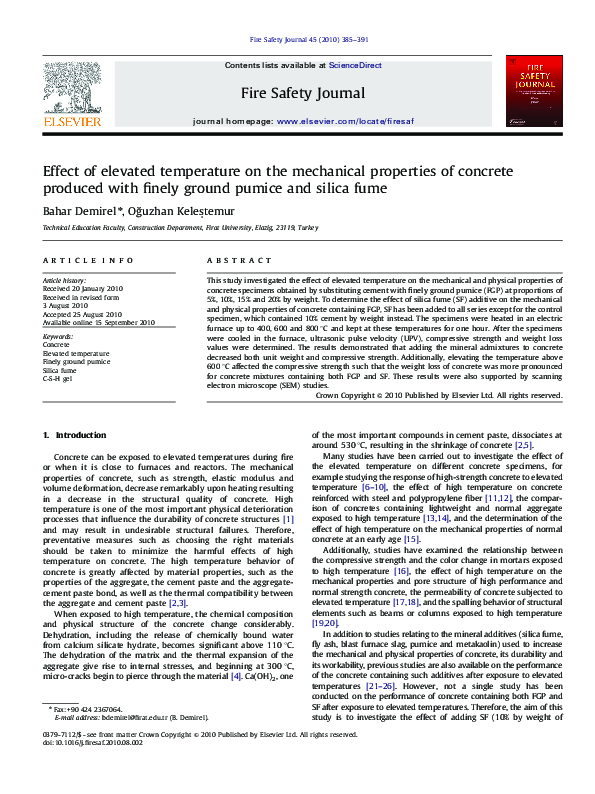 (PDF) Effect of elevated temperature on the mechanical properties of ...