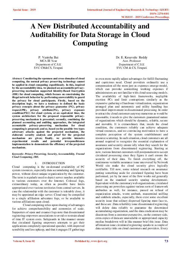 (PDF) A New Distributed Accountability and Auditability for Data ...