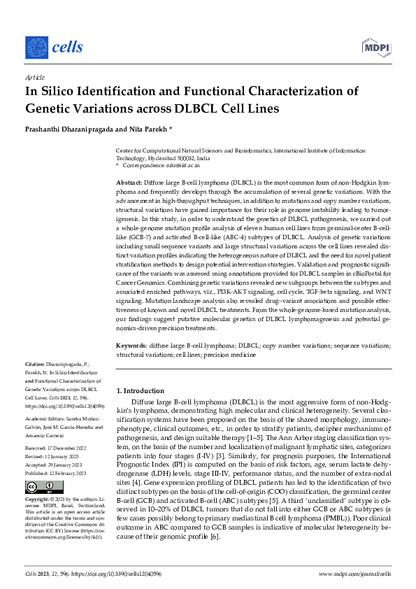 (PDF) In Silico Identification and Functional Characterization of ...