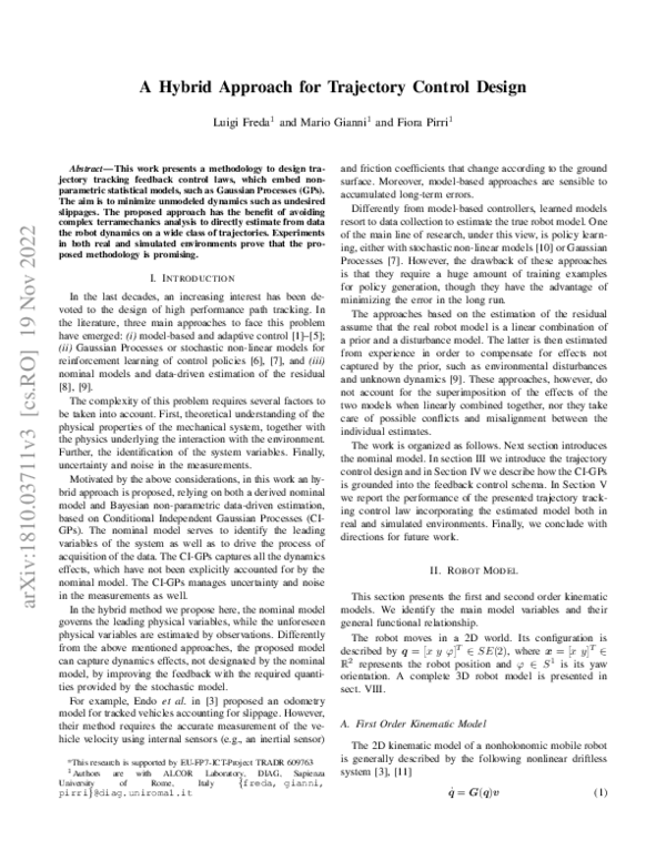 (PDF) A Hybrid Approach for Trajectory Control Design