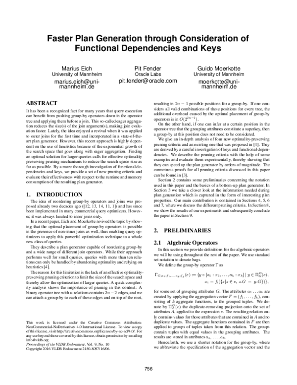 (PDF) Faster plan generation through consideration of functional ...