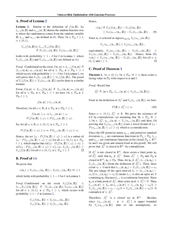 (PDF) Value-at-Risk Optimization with Gaussian Processes