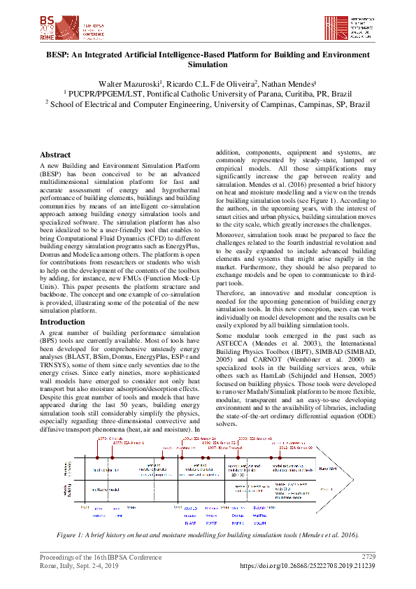 (PDF) BESP: An Integrated Platform for Building and Environment Simulation