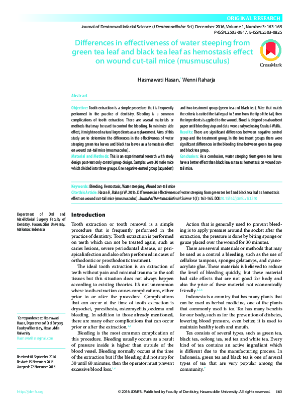 (PDF) Differences in effectiveness of water steeping from green tea ...
