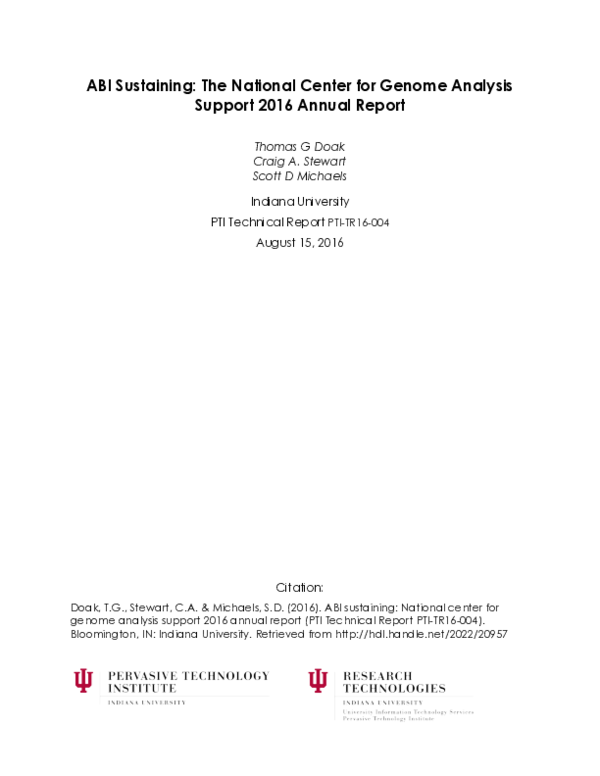 (PDF) ABI Sustaining: The National Center for Genome Analysis Support ...