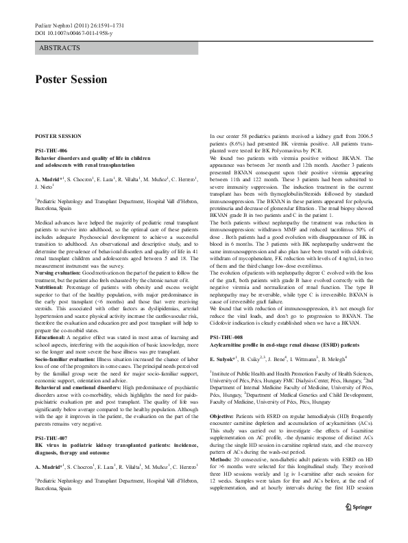 (PDF) Poster Session | Alice Pedot - Academia.edu