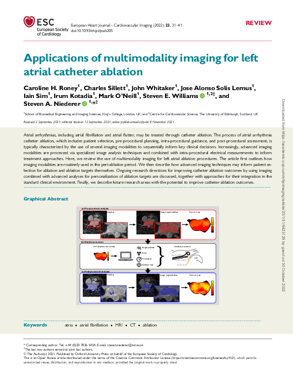 (PDF) Applications of multimodality imaging for left atrial catheter ...