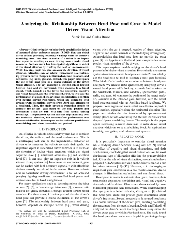 (PDF) Analyzing the relationship between head pose and gaze to model ...