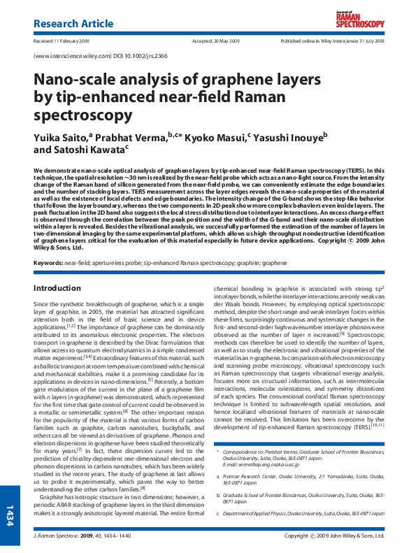 (PDF) Nano-scale analysis of graphene layers by tip-enhanced near-field ...
