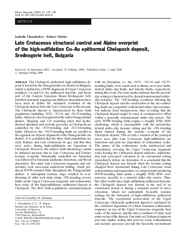 (PDF) Late Cretaceous structural control and Alpine overprint of the ...