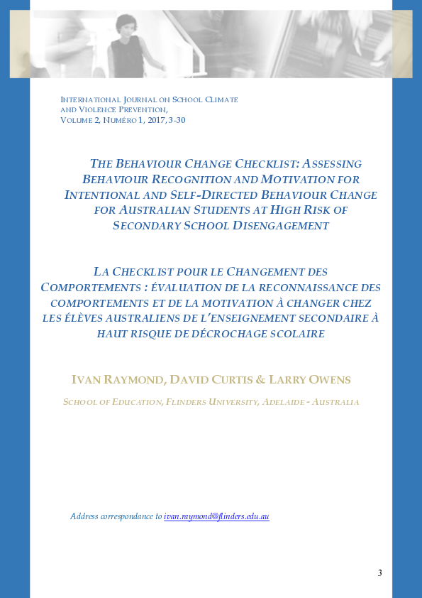 (PDF) The behaviour change checklist: assessing behaviour recognition ...